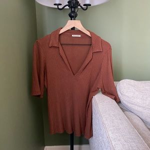 Reformation knit shirt size L